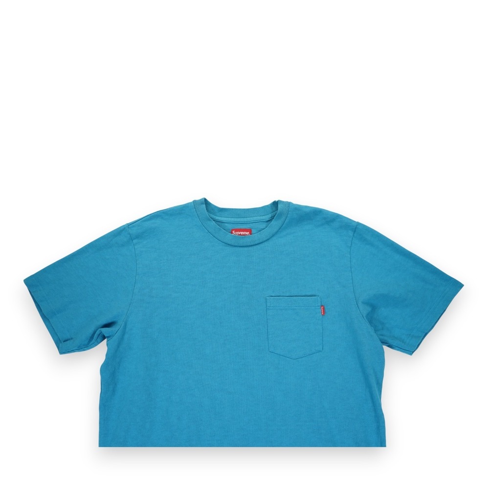 Supreme Men's Short Sleeve Pocket Tee Dusty Blue Large - Picture 3 of 6